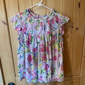 Crown & Ivy Multicolor Smocked Top